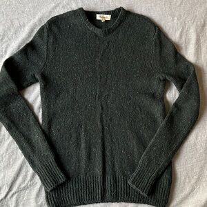 Madewell dark green speckled sweater